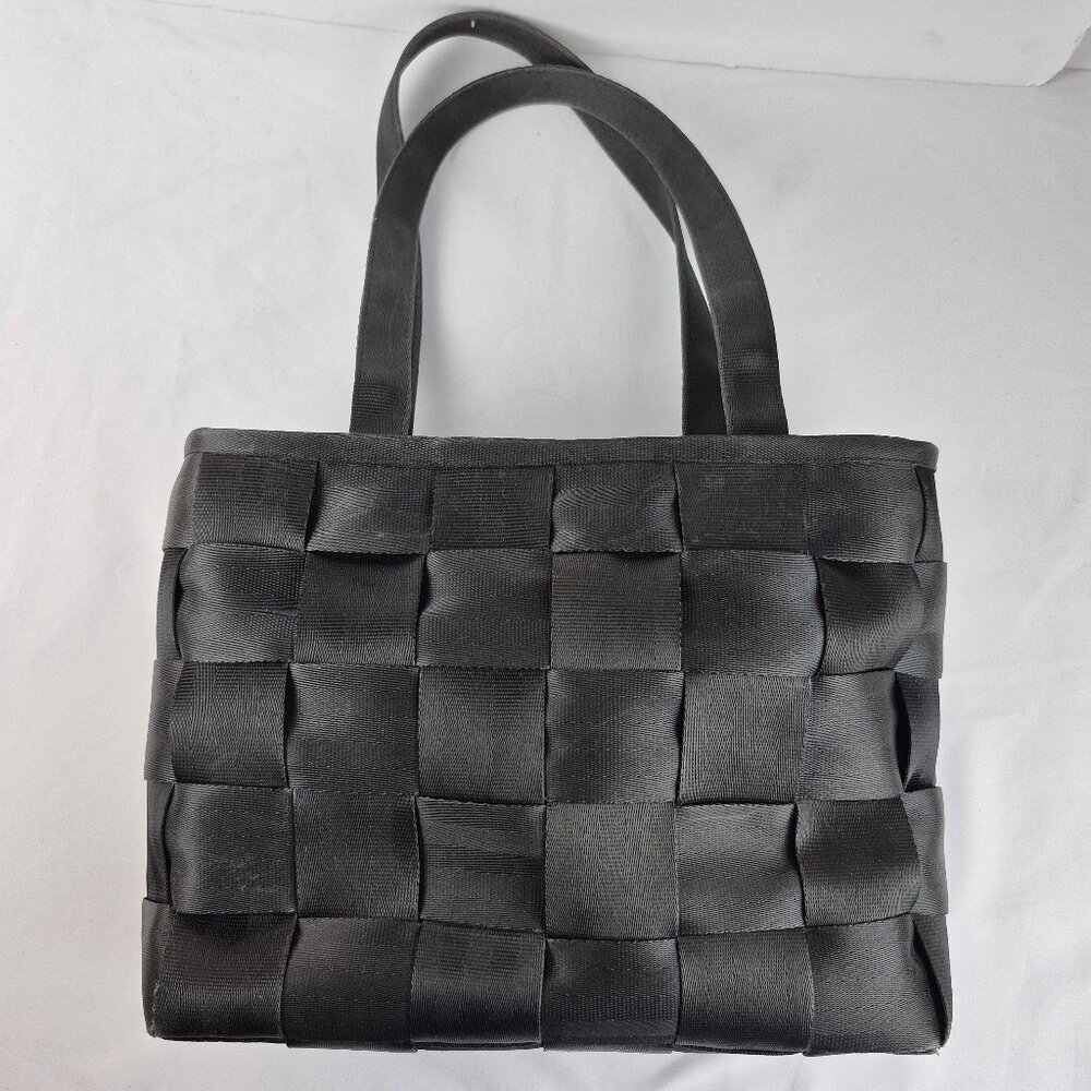 Vintage The Original Harveys Seatbelt Bag Black Tote Style - Picture 2 of 16